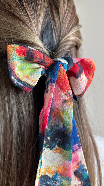 Bold Abstract Skinny Scarf