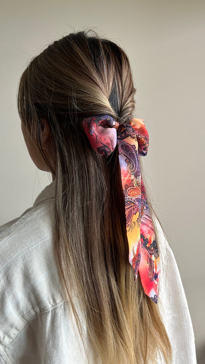 Sunset Paisley Skinny Scarf