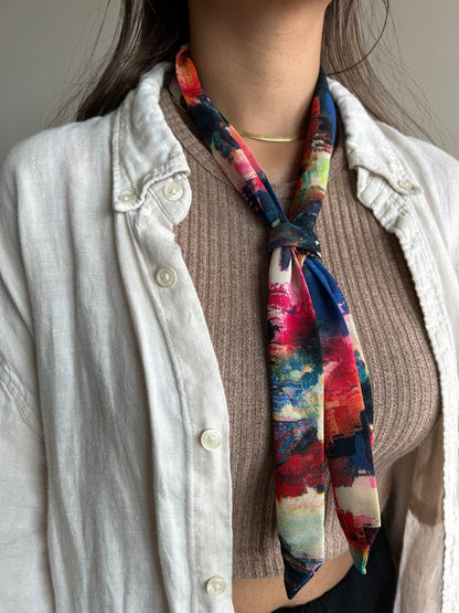 Bold Abstract Skinny Scarf