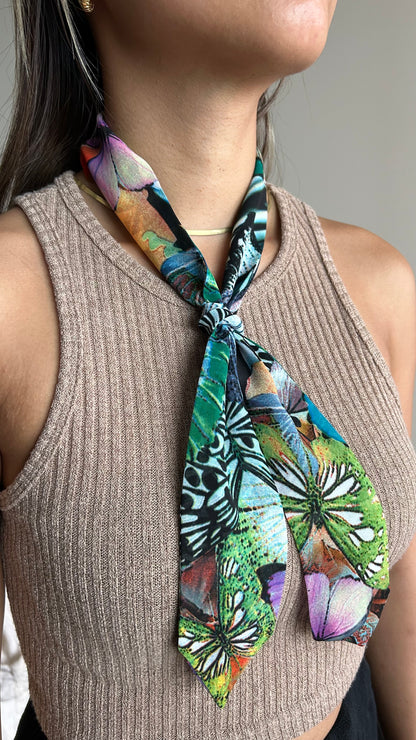 Bold Butterfly Skinny Scarf