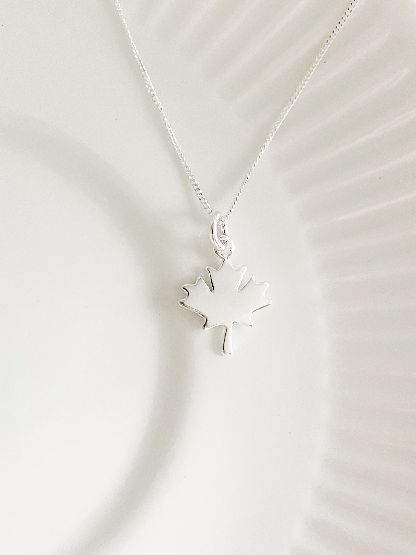 Silver Maple Leaf Necklace